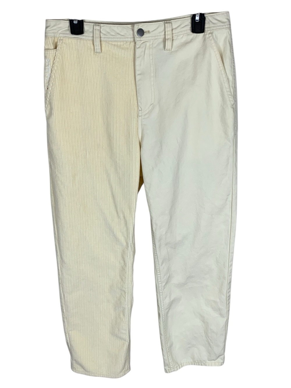 Men's Paterson Cream Yellow Corduroy Mix Made For Play Straight Pants Size 30
